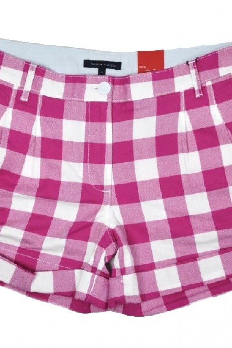 Tommy Hilfiger Shorts - Gina Gingham Rom White Pink