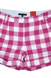 Tommy Hilfiger Shorts - Gina Gingham Rom White Pink