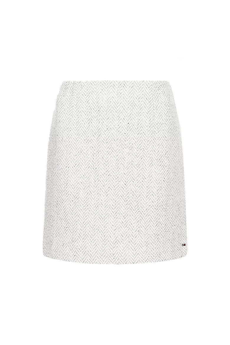Tommy Hilfiger Skirt - WOOL BLEND HERRINGB SHORT SKIRT grey