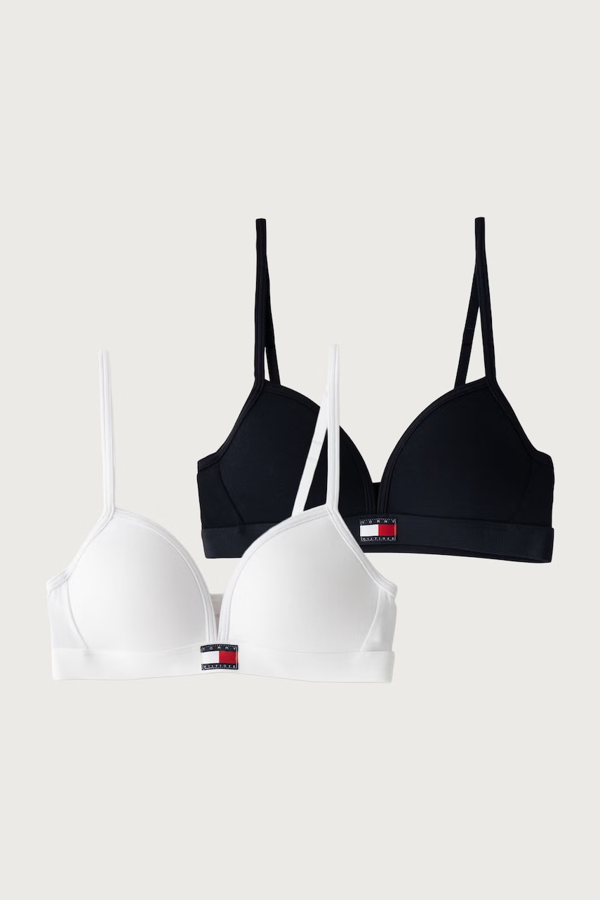 Tommy Hilfiger  trojúhelníková podprsenka dětská bavlněná s elastanem 2-pack
