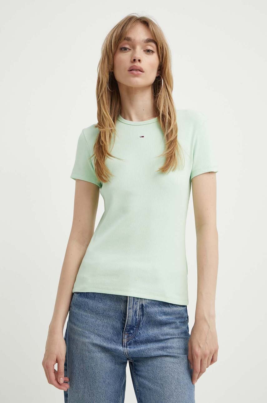 Tommy Jeans  basic tričko dámské bavlněné s elastanem
