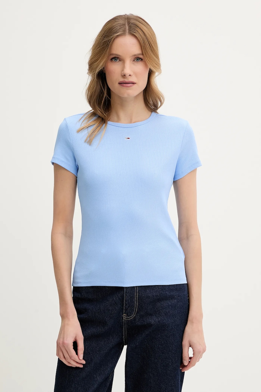 Tommy Jeans  basic tričko dámské bavlněné s elastanem