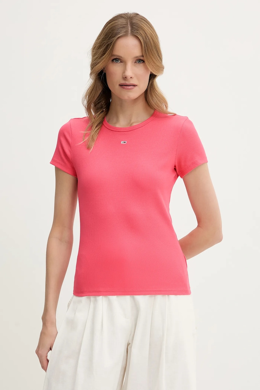 Tommy Jeans  Basic tričko dámské bavlněné s elastanem