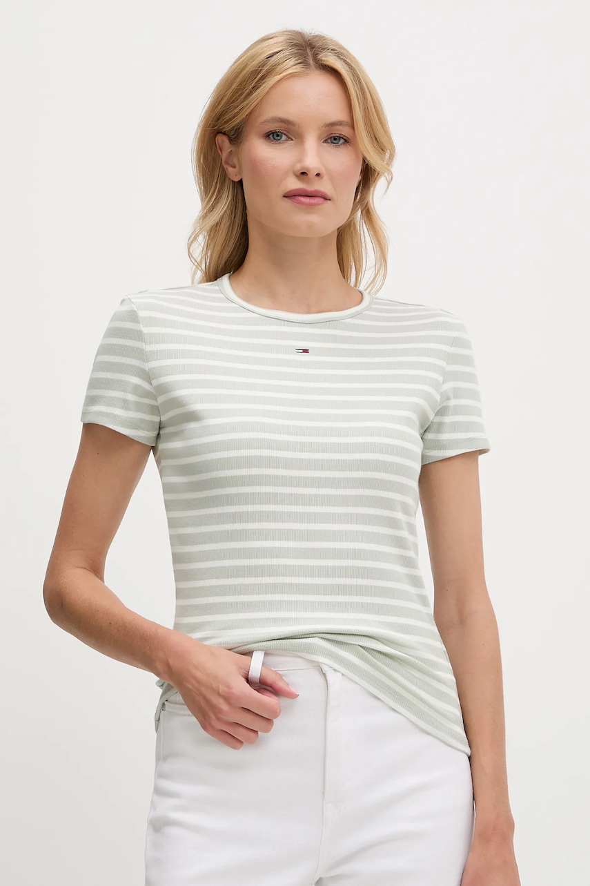 Tommy Jeans  basic tričko dámské bavlněné s elastanem