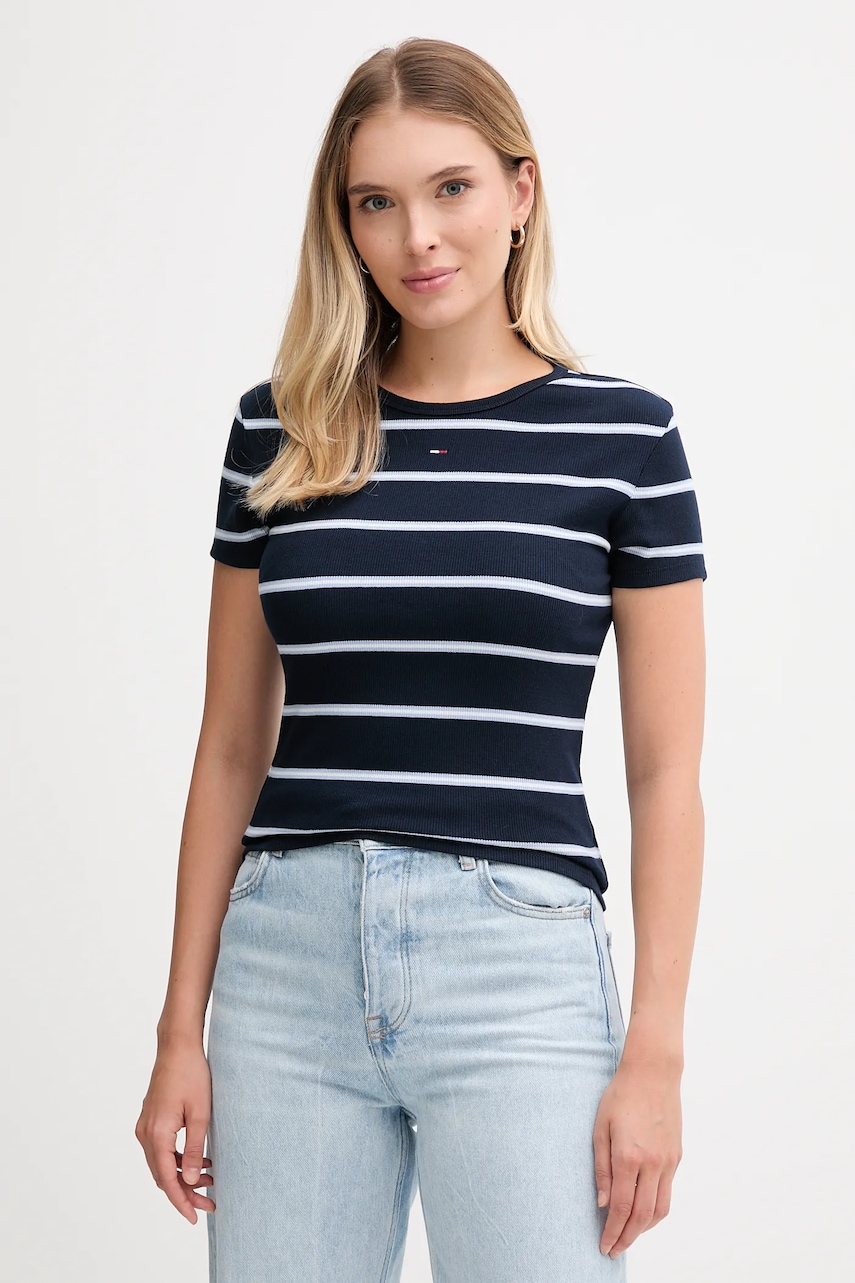 Tommy Jeans  basic tričko dámské bavlněné s elastanem