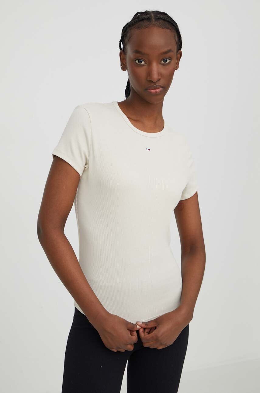 Tommy Jeans  basic tričko dámské bavlněné s elastanem