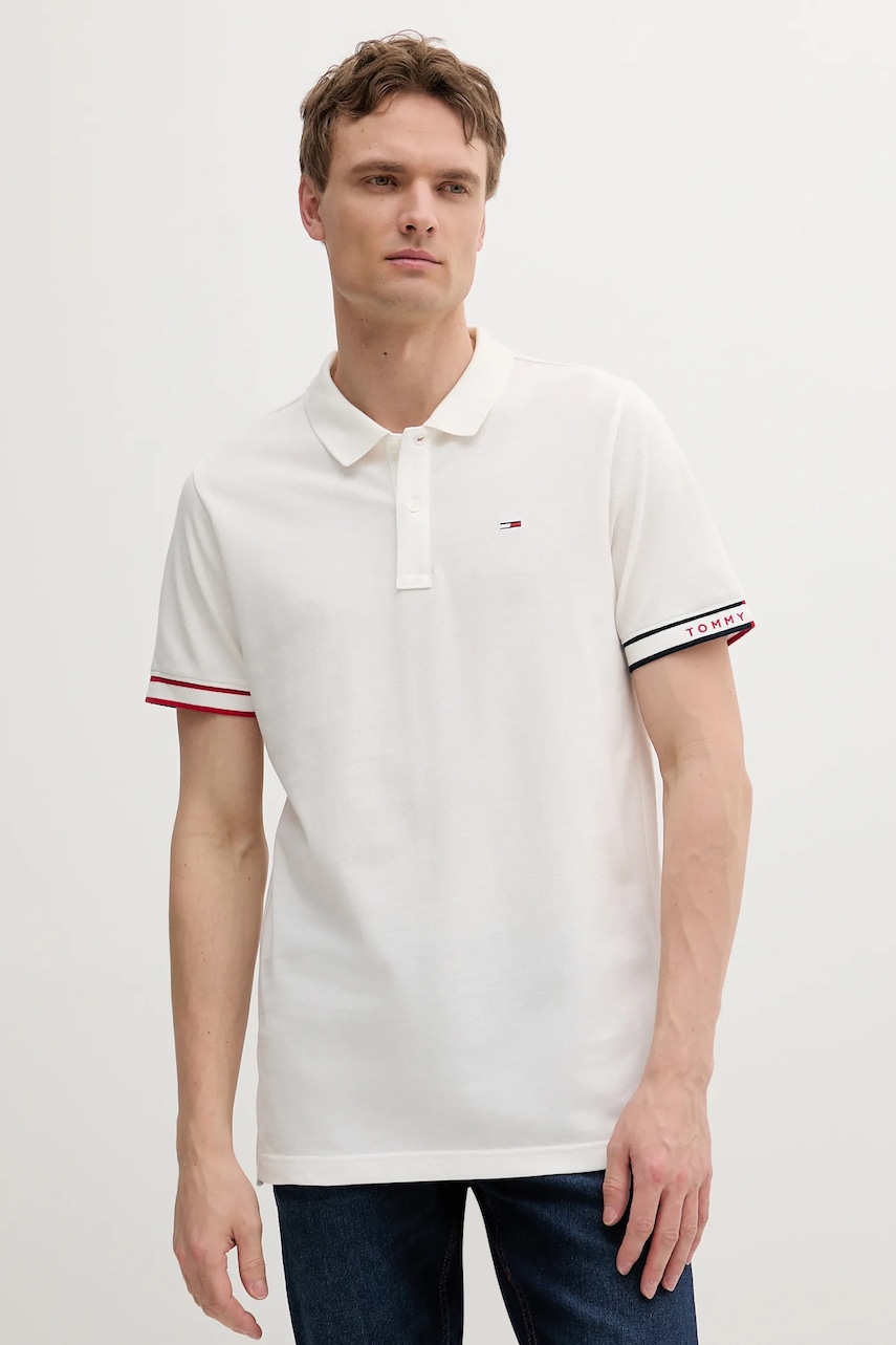 Tommy Jeans  Bavlněné polo tričko