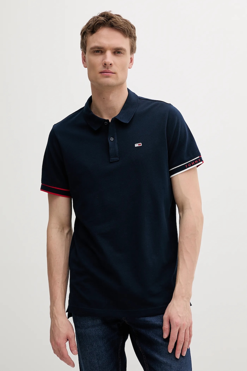 Tommy Jeans  Bavlněné polo tričko
