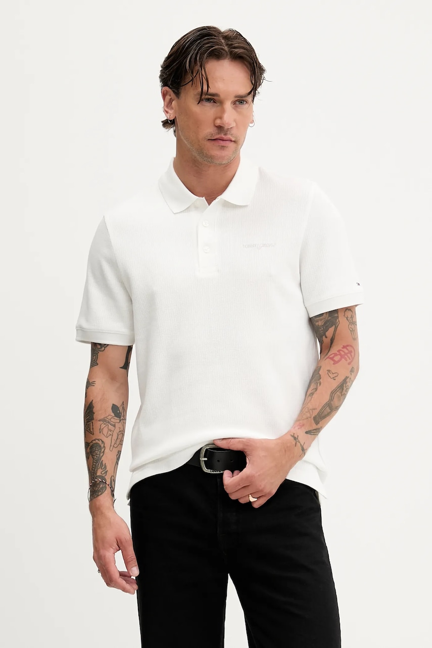 Tommy Jeans  Bavlněné polo tričko