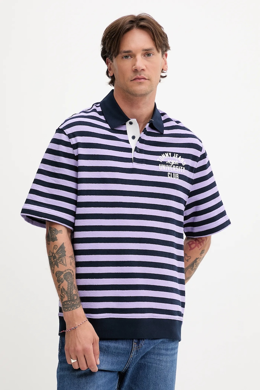 Tommy Jeans  Bavlněné polo tričko