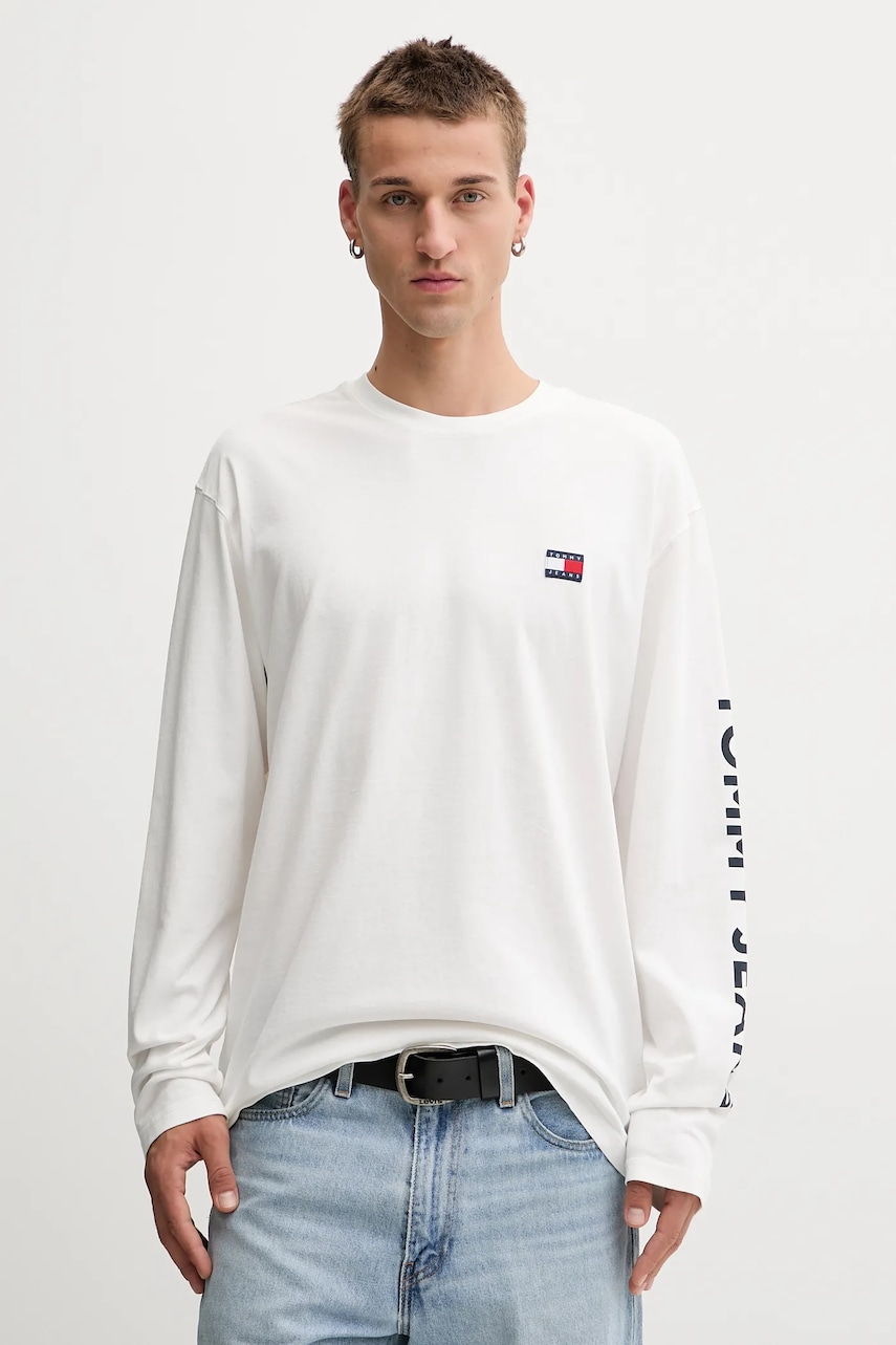 Tommy Jeans  Bavlněné tričko s dlouhým rukávem