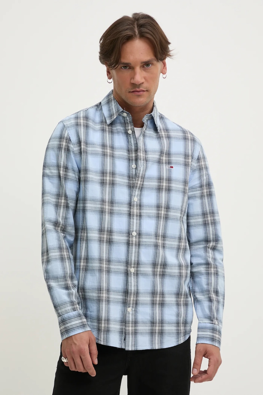 Tommy Jeans  košile pánská bavlněná