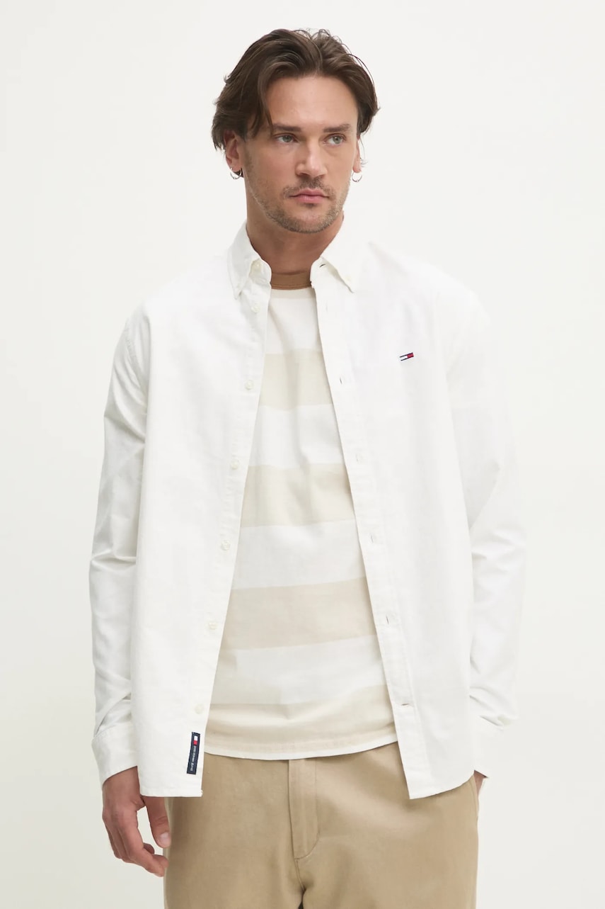 Tommy Jeans  košile pánská bavlněná