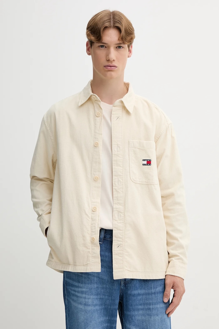 Tommy Jeans  košile pánská bavlněná