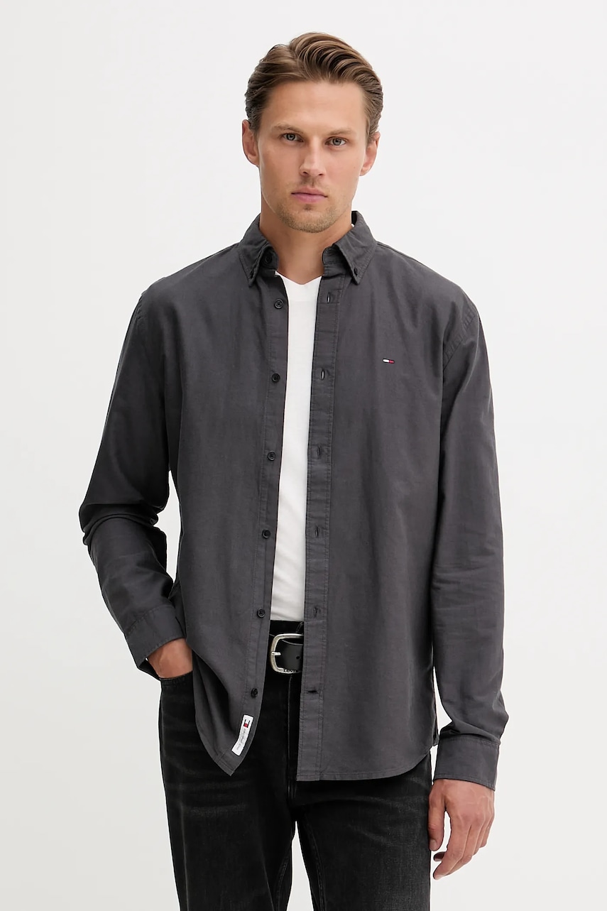 Tommy Jeans  košile pánská bavlněná