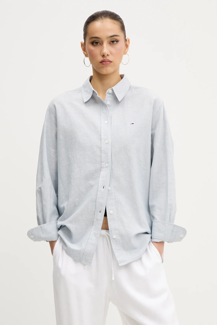 Tommy Jeans  Košile s příměsí lnu