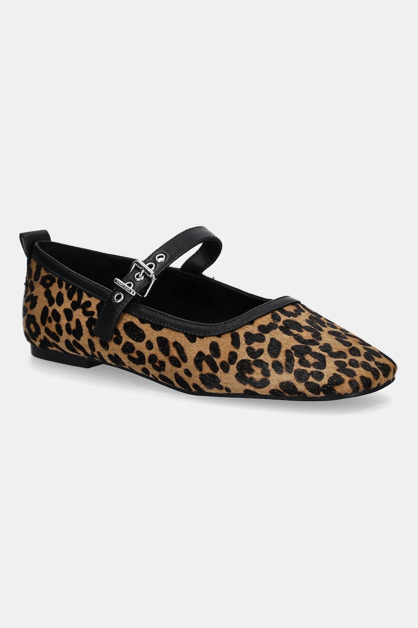 Tommy Jeans  Kožené baleríny  MARYJANE LEOPARD BALLERINA