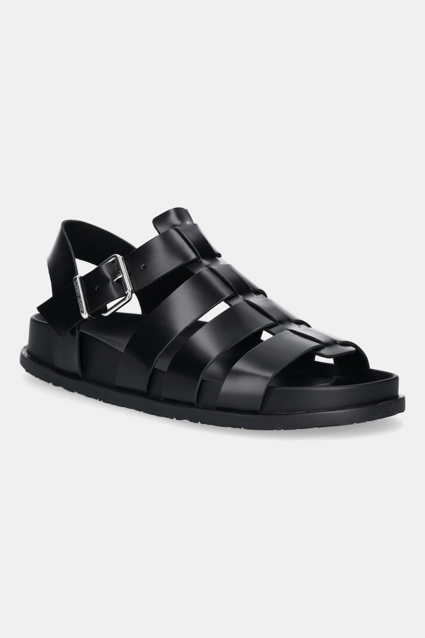 Tommy Jeans  Kožené sandály  TJW FISHERMAN PATENT SANDAL