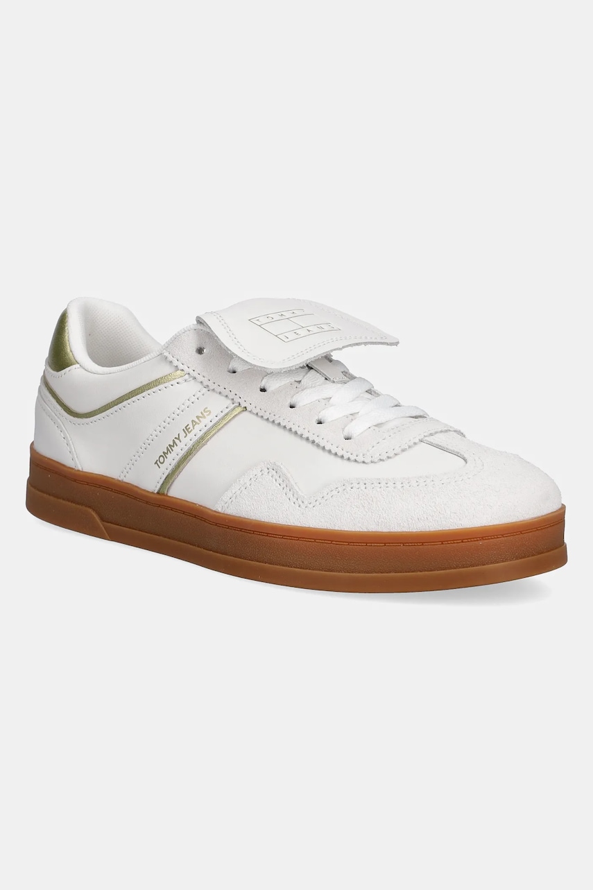 Tommy Jeans  Kožené sneakers boty  THE GREENWICH FLAP