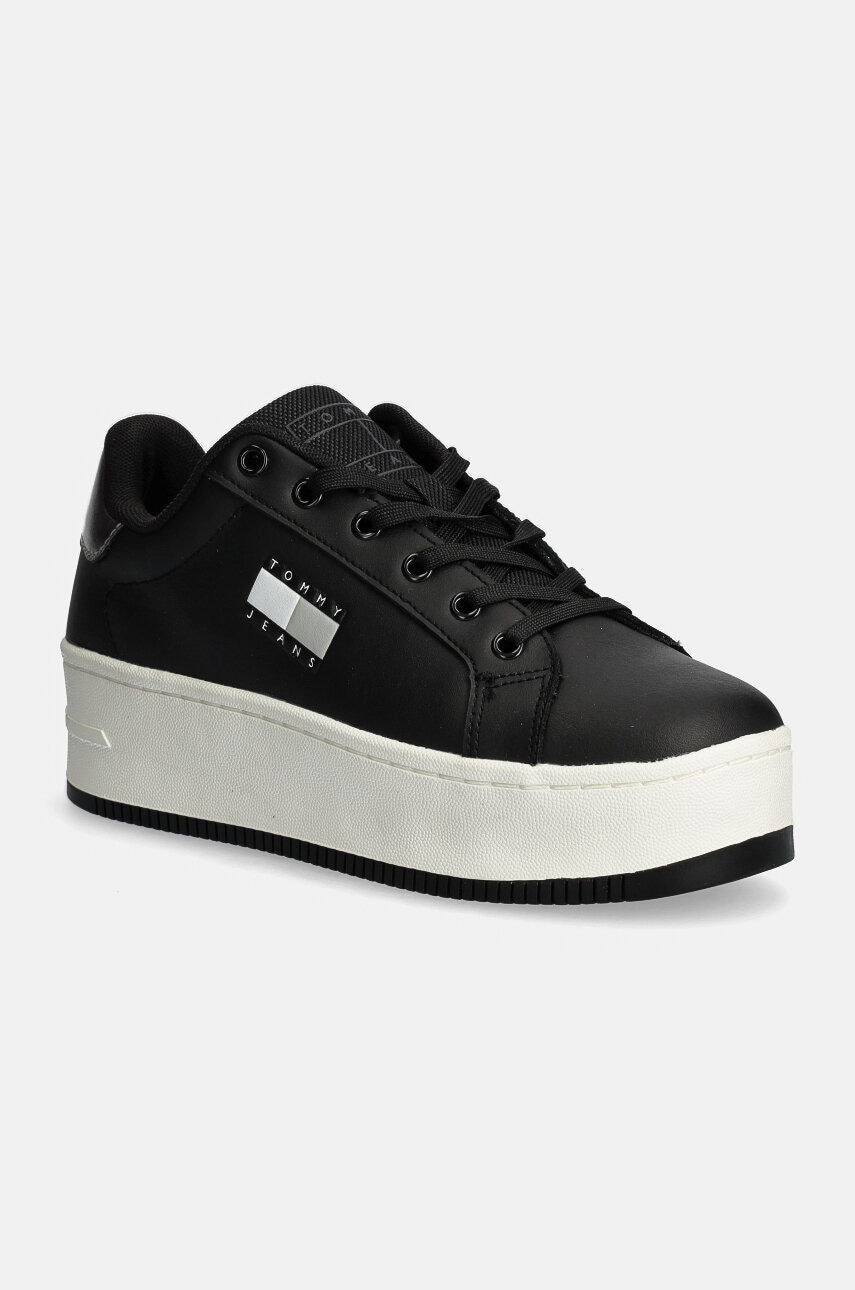 Tommy Jeans  Kožené sneakers boty  TJW FLATFORM SNEAKER METALLIC