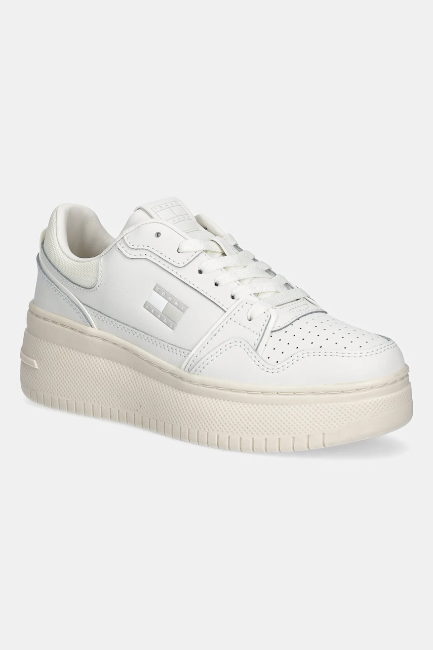 Tommy Jeans  Kožené tenisky  TJW RETRO BASKET FLATFORM