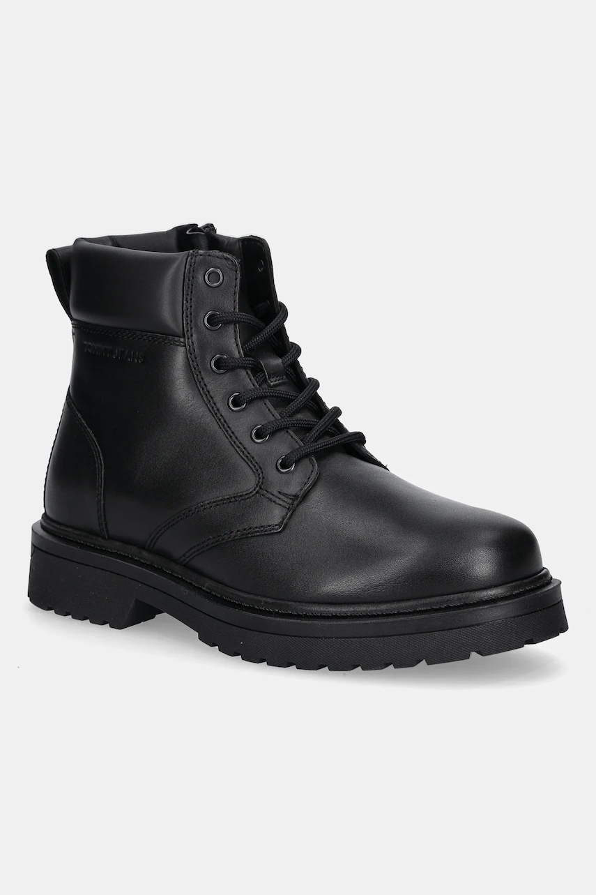 Tommy Jeans  Kožené zimní boty  TJM LACE UP BOOT