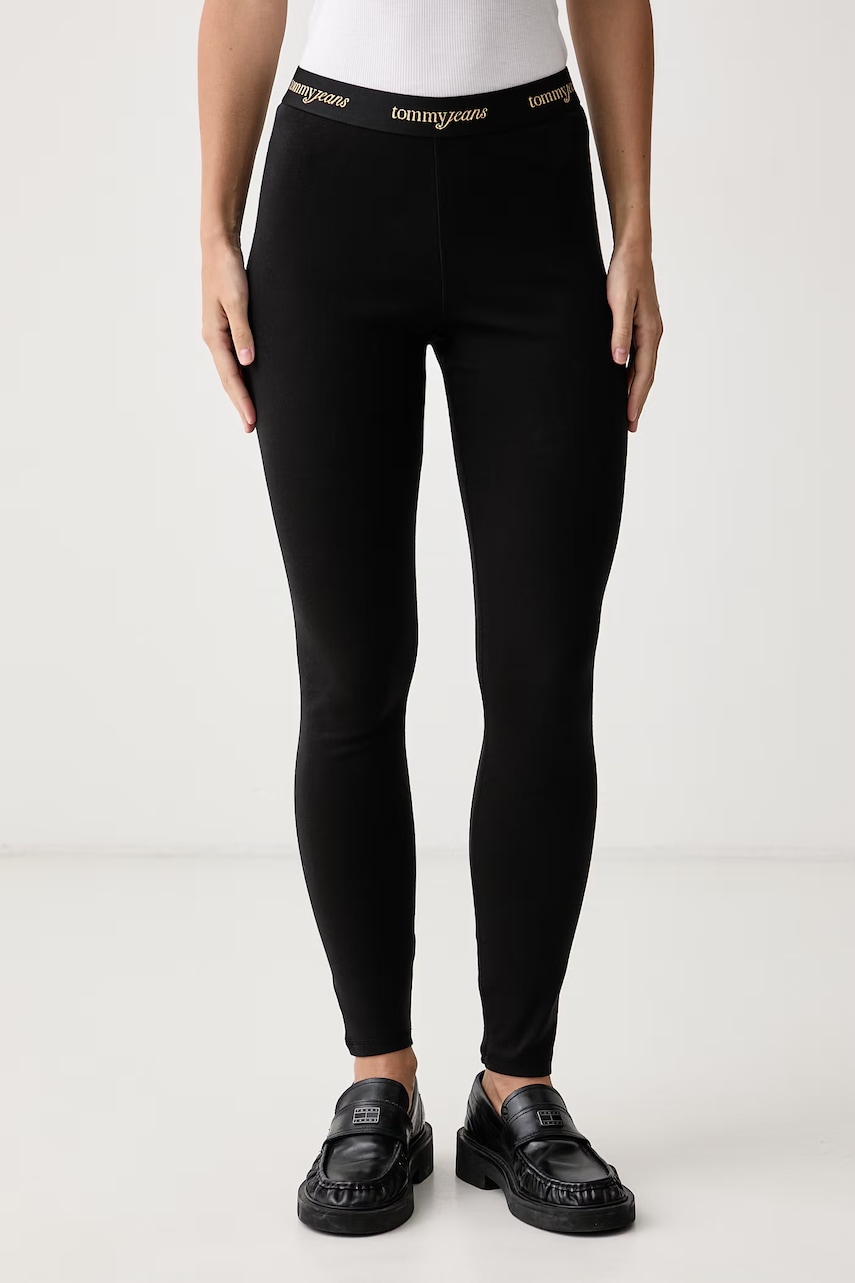 Tommy Jeans  legíny dámské bavlněné s elastanem