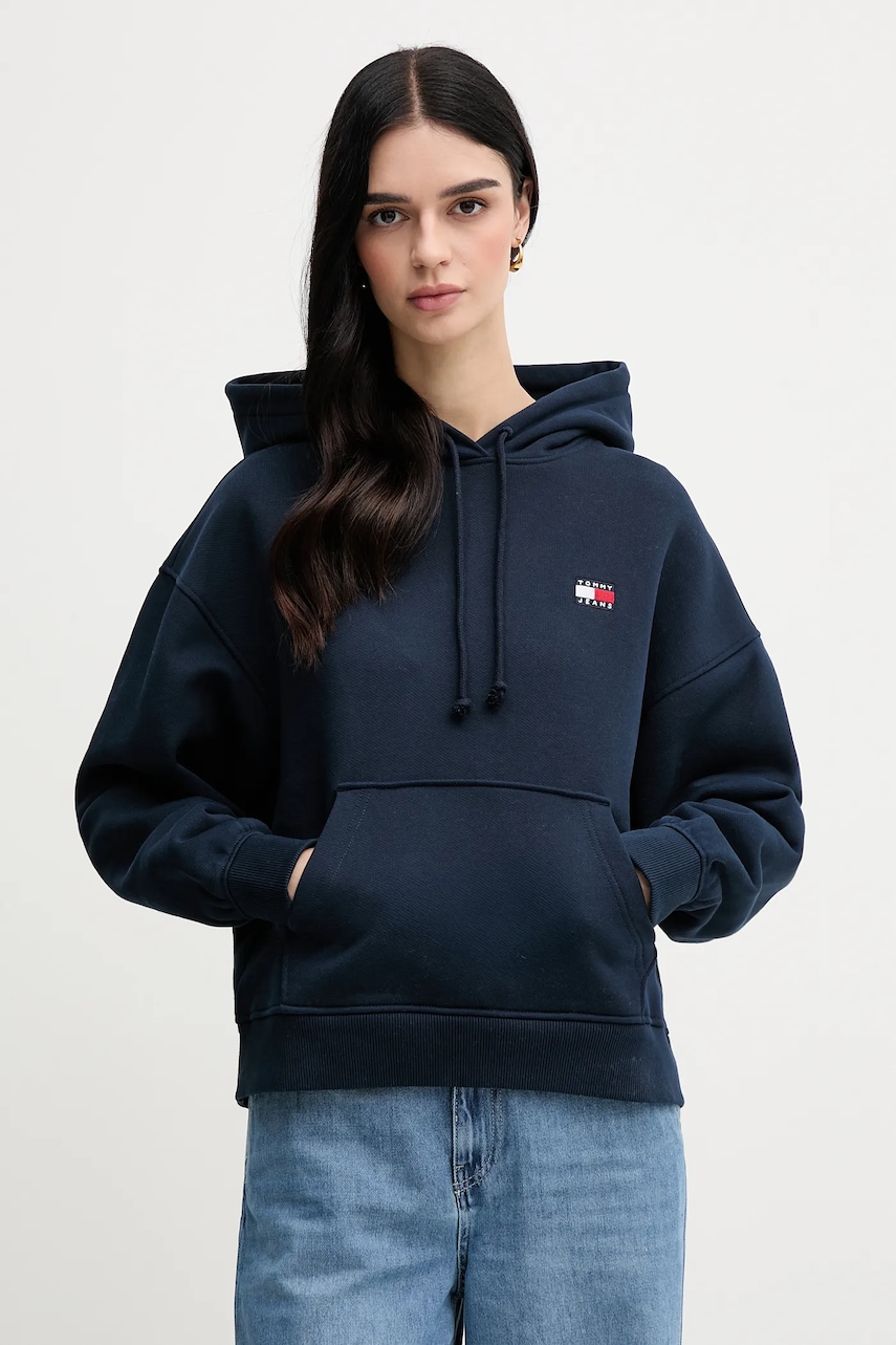 Tommy Jeans  mikina s kapucí dámská bavlněná