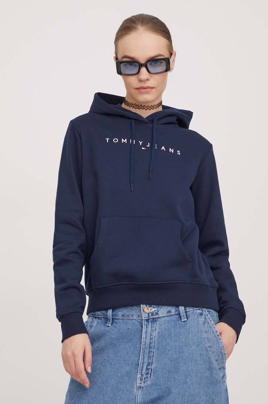 Tommy Jeans  mikina s kapucí dámská bavlněná s elastanem