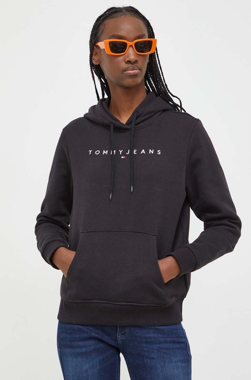 Tommy Jeans  mikina s kapucí dámská bavlněná s elastanem