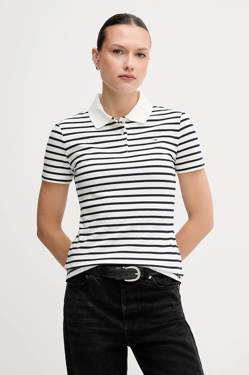 Tommy Jeans  polo dámské bavlněné s elastanem