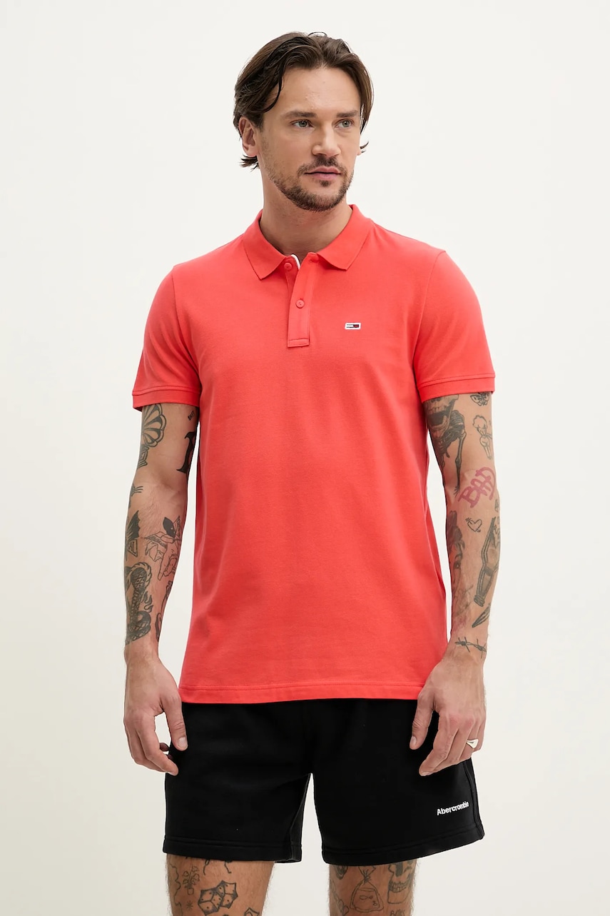 Tommy Jeans  polo pánské bavlněné