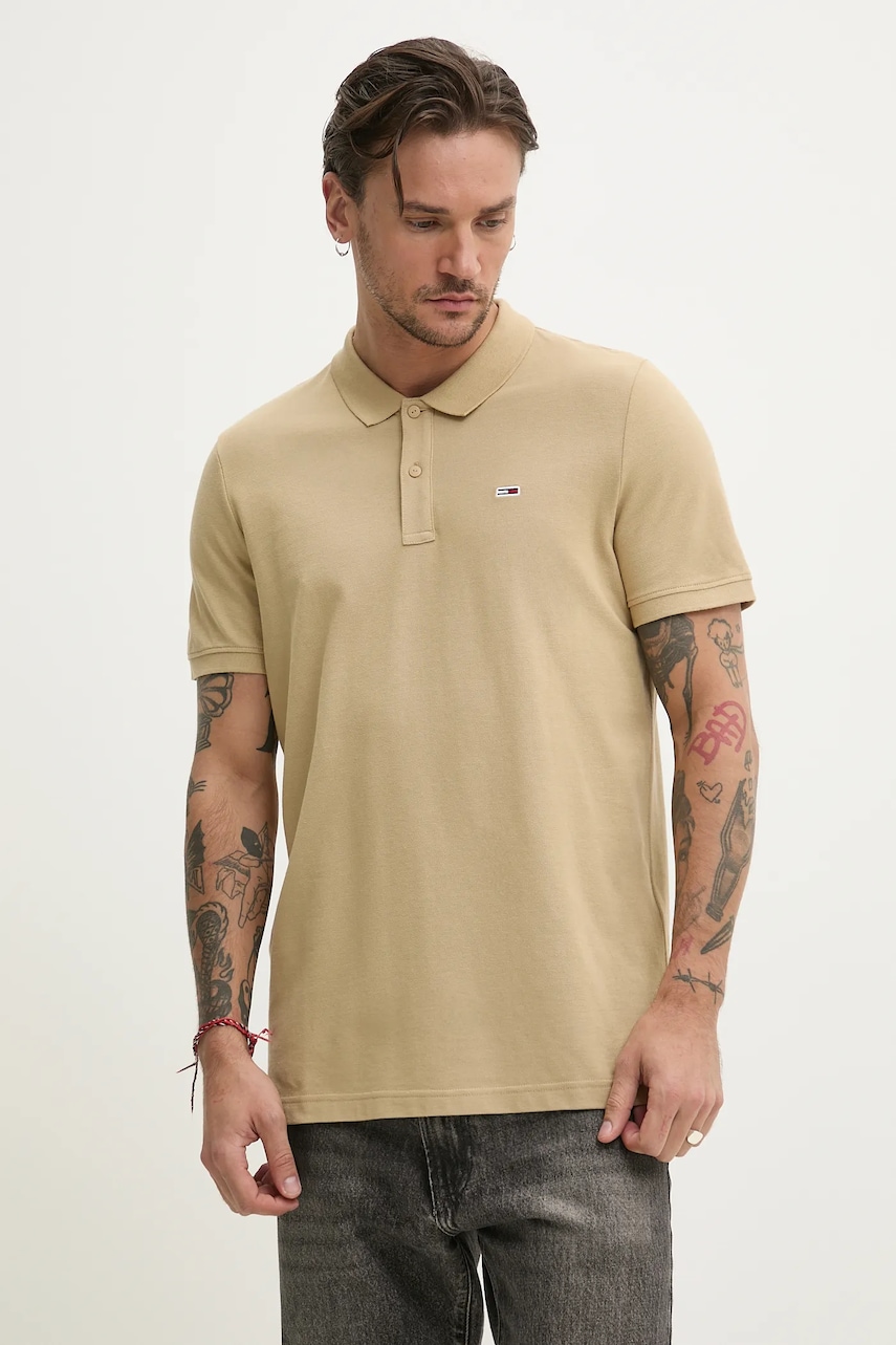 Tommy Jeans  polo pánské bavlněné