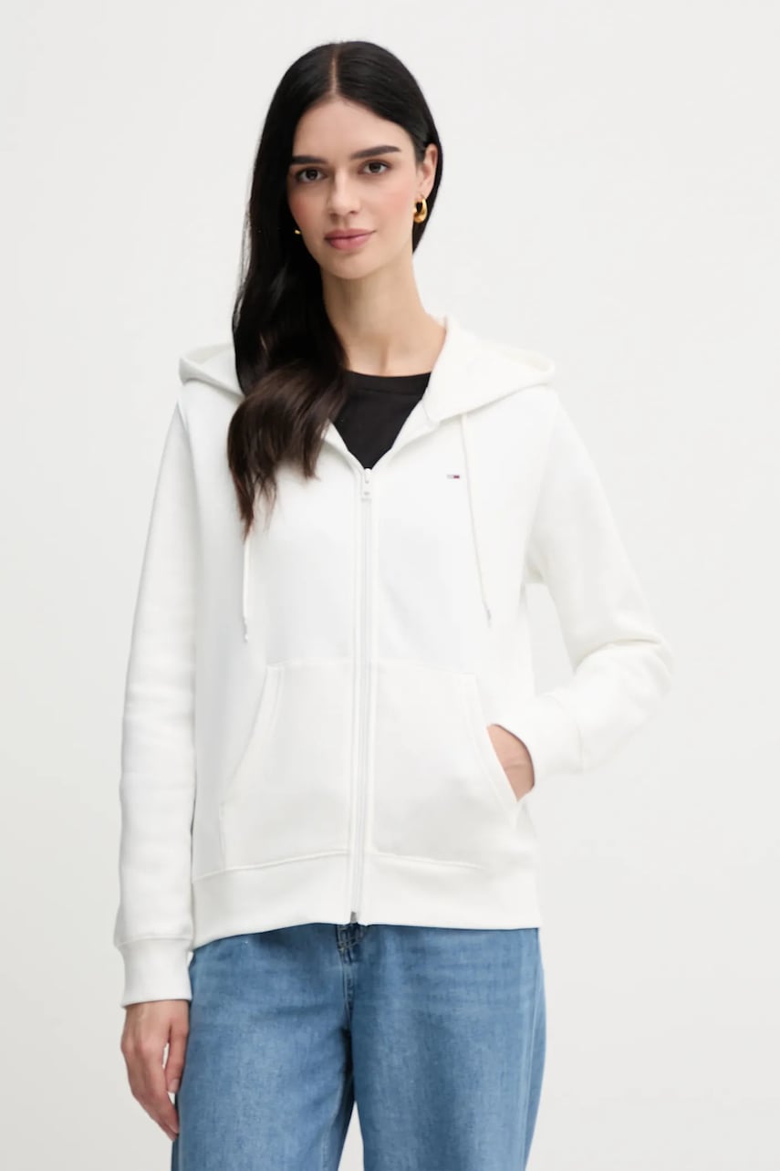 Tommy Jeans  rozepínací mikina dámská s bavlnou