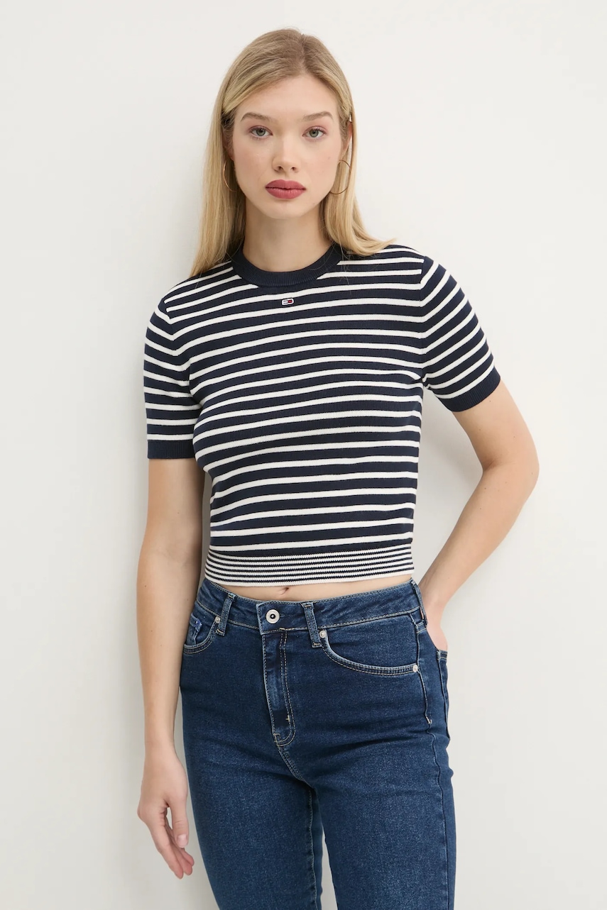 Tommy Jeans  svetr s krátkým rukávem dámský bavlněný