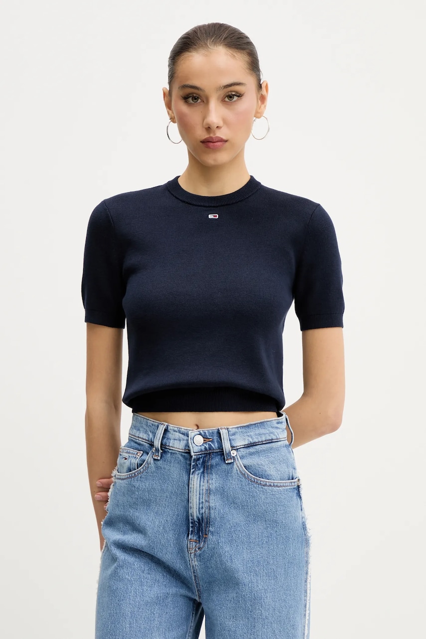 Tommy Jeans  svetr s krátkým rukávem dámský bavlněný