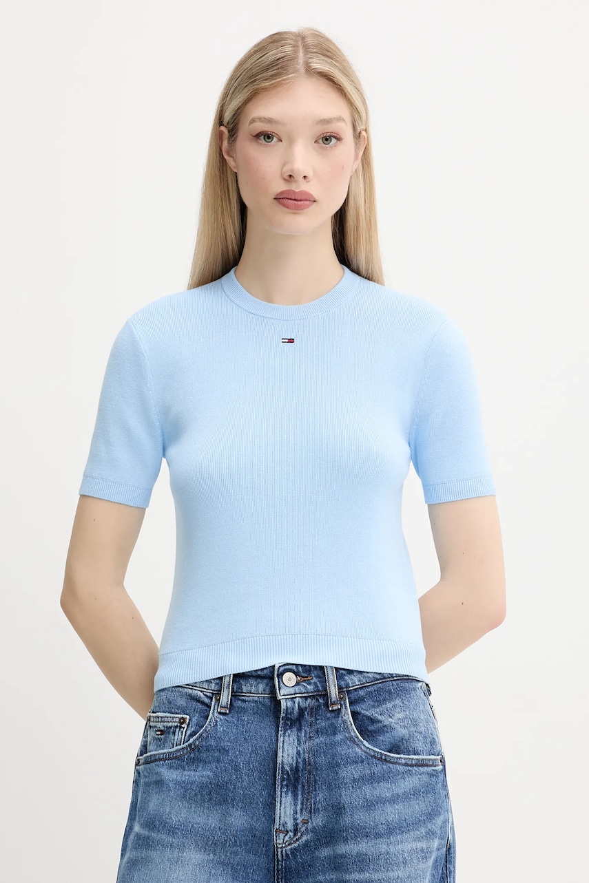 Tommy Jeans  svetr s krátkým rukávem dámský bavlněný