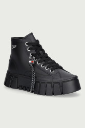 Tommy Jeans  TJW PLATFORM SNEAKER LEATHER MC plátěnky dámské kožené