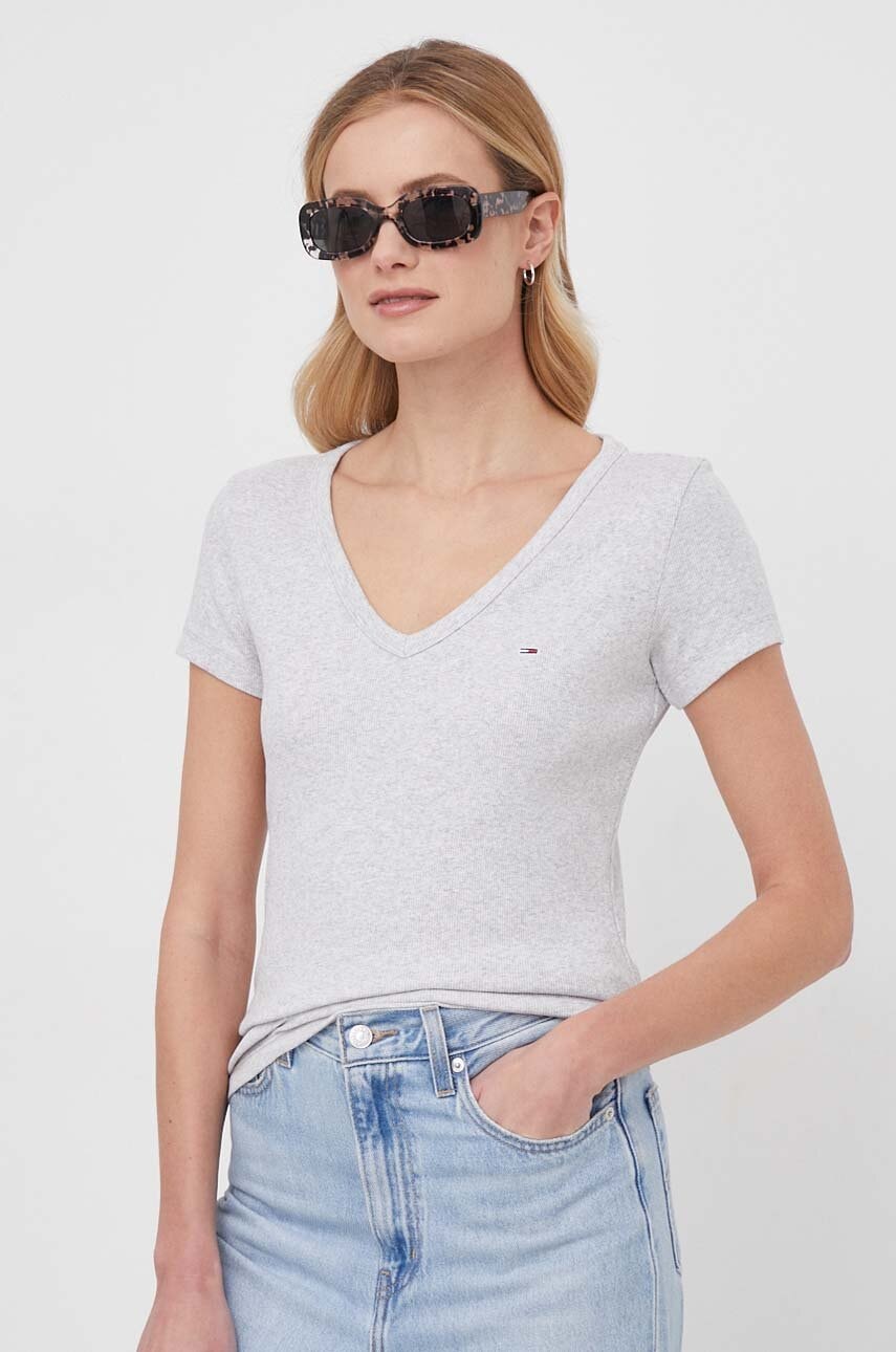 Tommy Jeans  tričko dámské bavlněné s elastanem