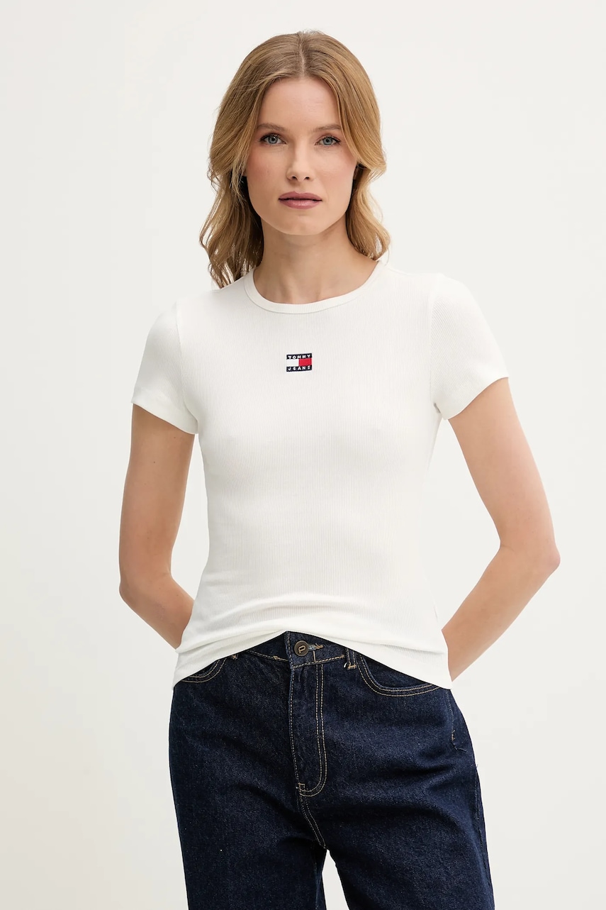 Tommy Jeans  tričko dámské bavlněné s elastanem