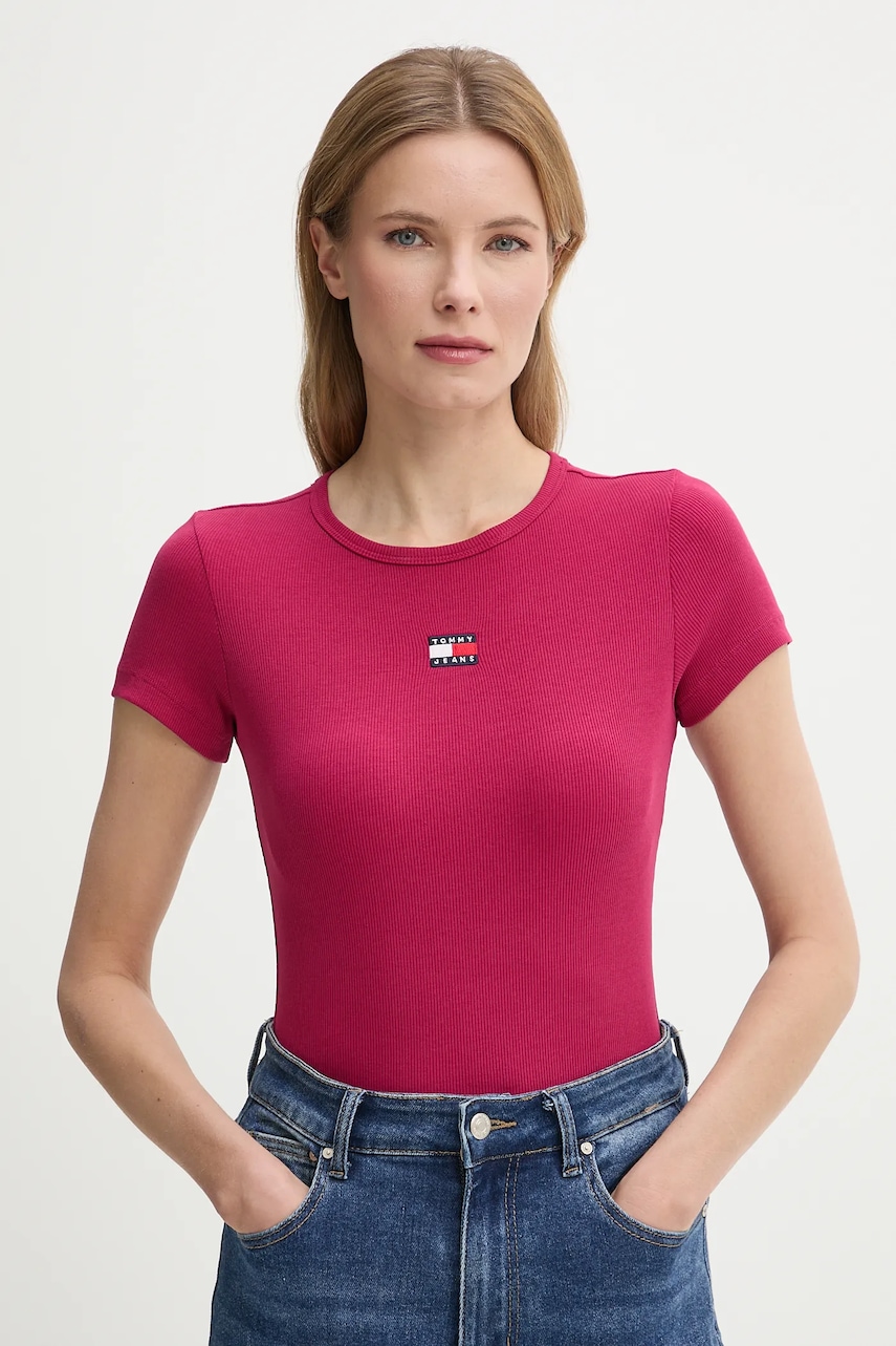 Tommy Jeans  tričko dámské bavlněné s elastanem