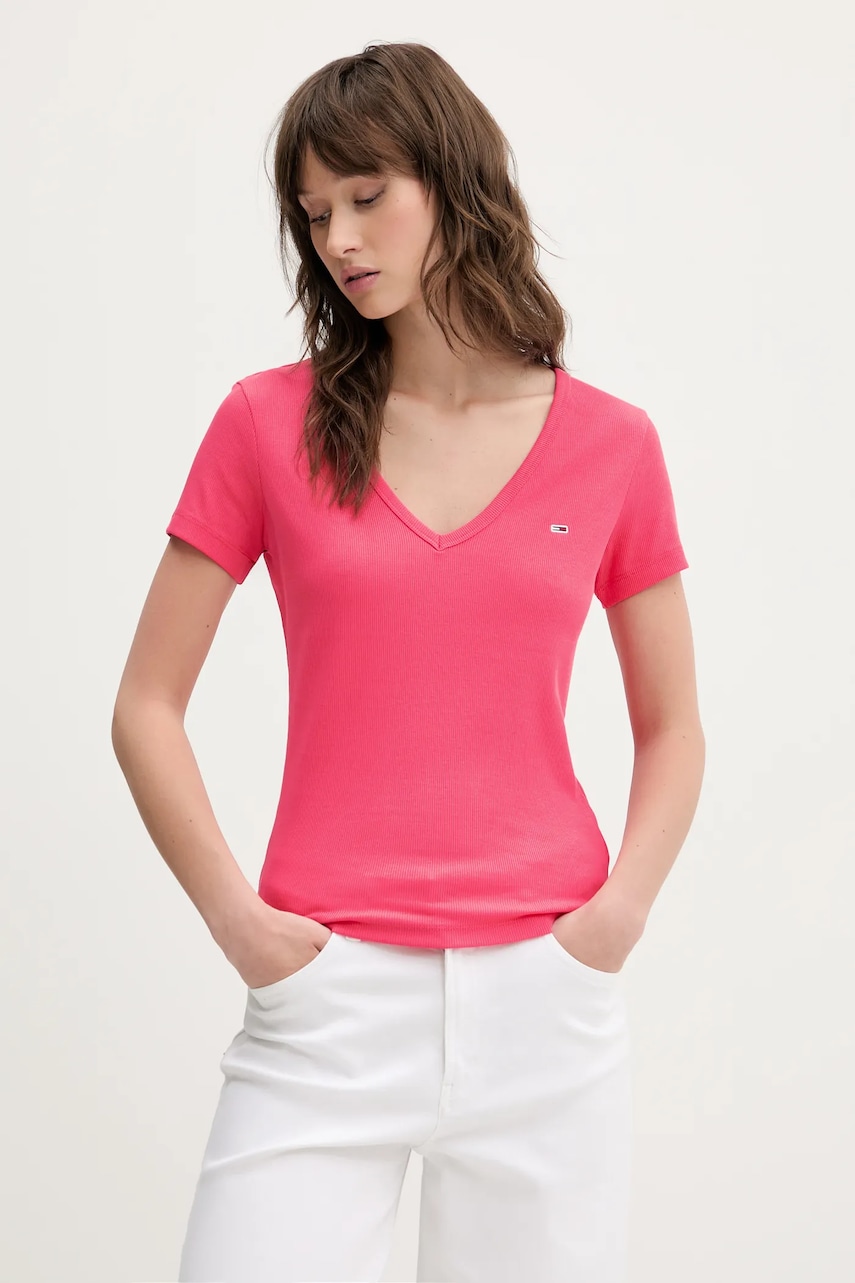 Tommy Jeans  tričko dámské bavlněné s elastanem