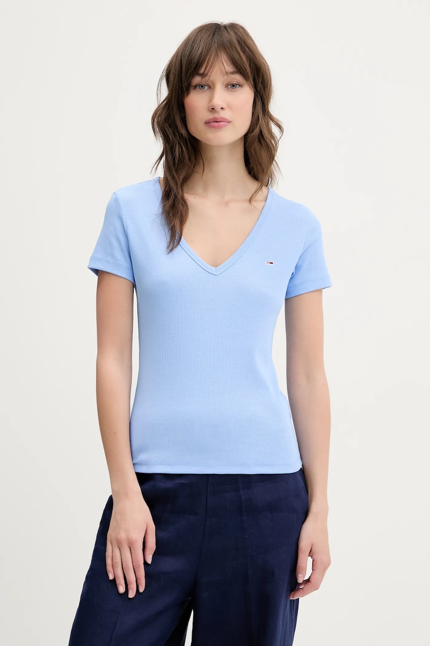 Tommy Jeans  tričko dámské bavlněné s elastanem