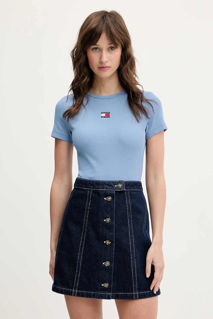 Tommy Jeans  tričko dámské bavlněné s elastanem
