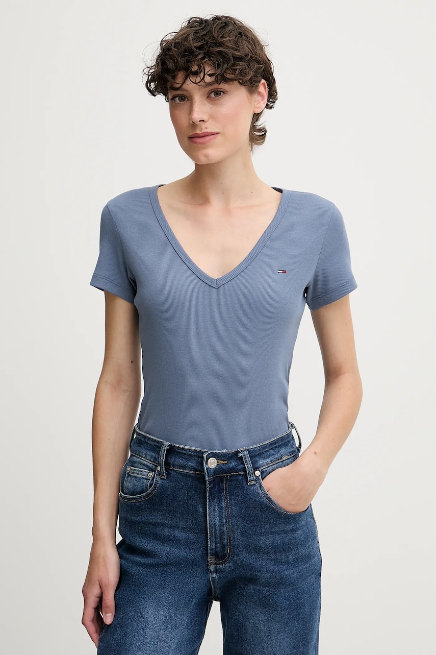 Tommy Jeans  tričko dámské bavlněné s elastanem