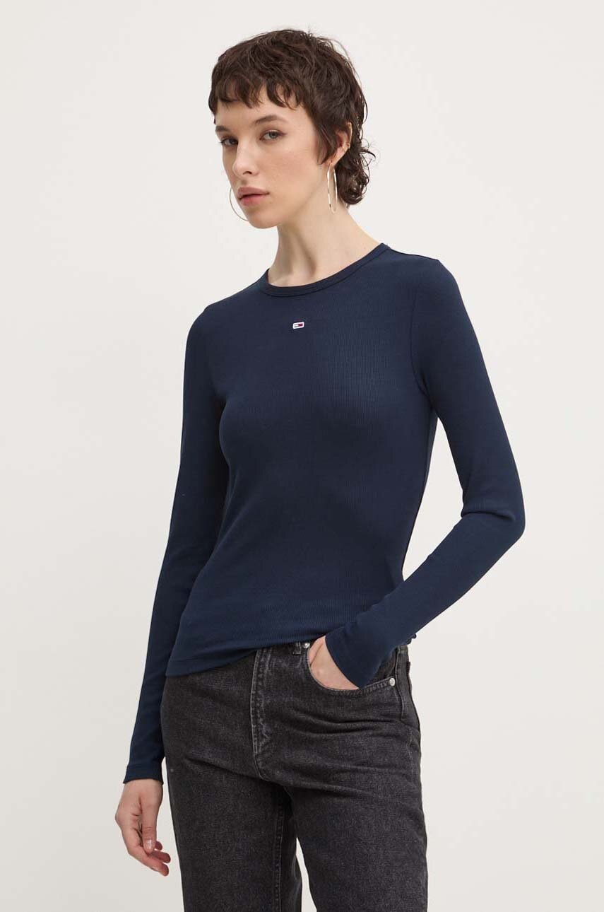 Tommy Jeans  tričko s dlouhým rukávem dámské bavlněné s elastanem