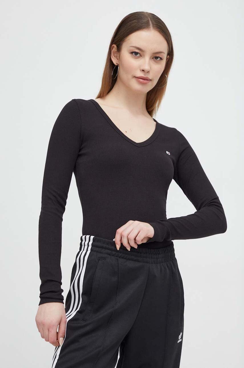 Tommy Jeans  tričko s dlouhým rukávem dámské s bavlnou