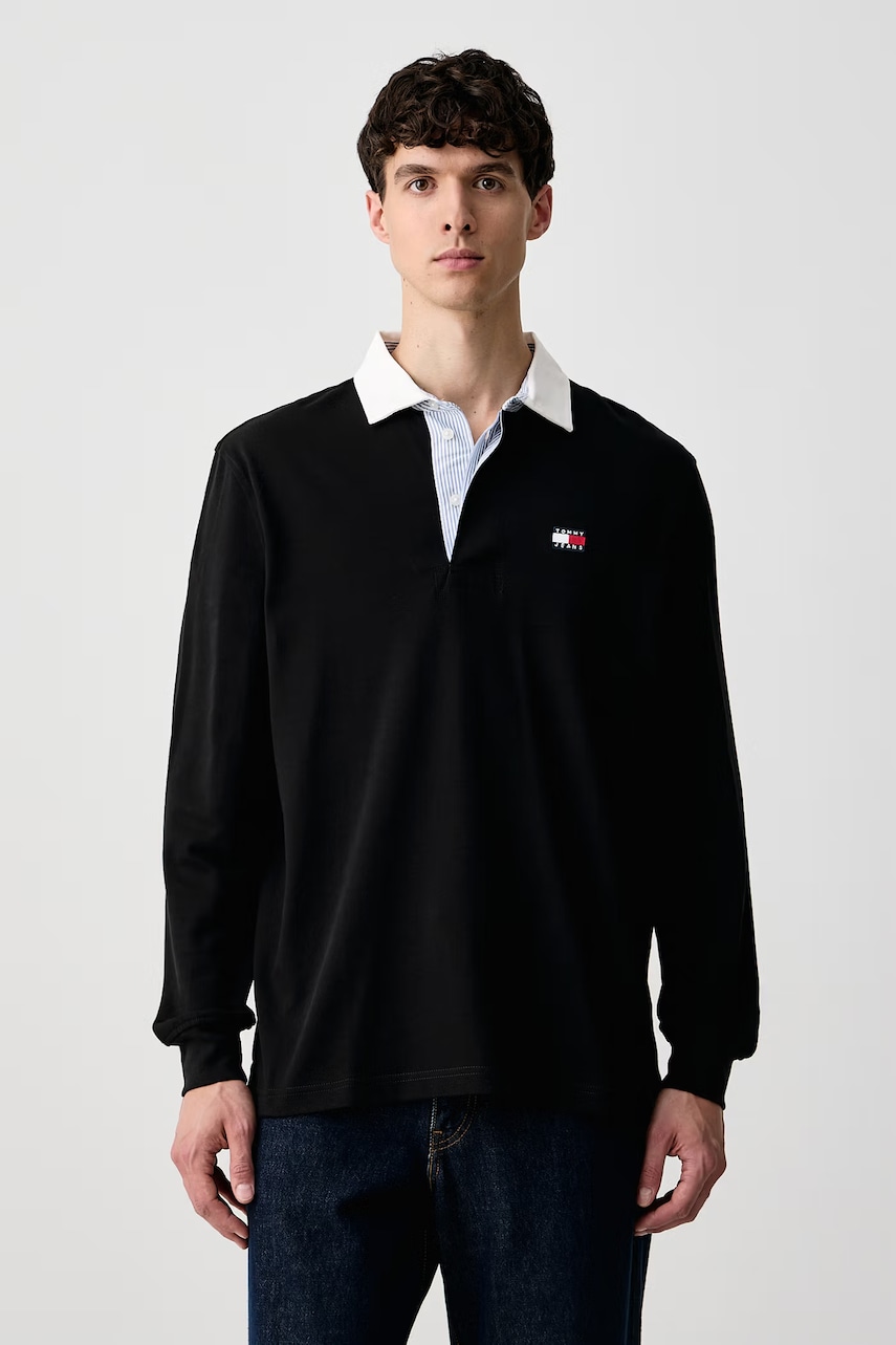 Tommy Jeans  tričko s dlouhým rukávem pánské bavlněné