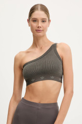 Top adidas Originals RIB BRA hnědá barva, JC7558