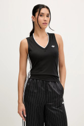 Top adidas Originals V-Neck černá barva, KD2279